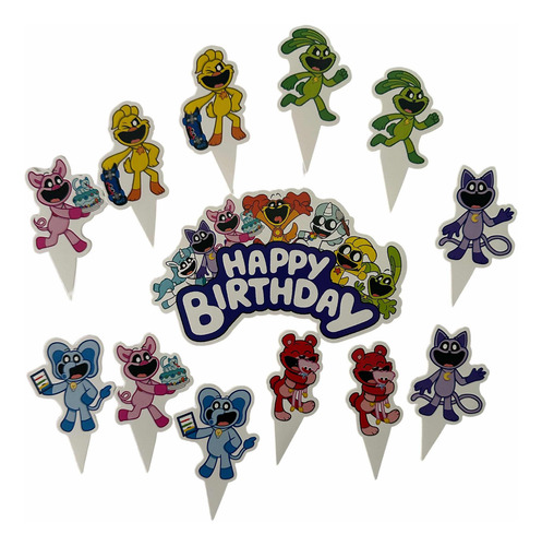 Kit Cumpleaños Smiling Critters Catnap Adornos Poppy Time