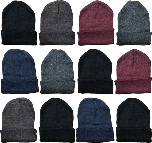 12 Pack De Mens Womens Excell Gorro De Invierno Sombreros, T