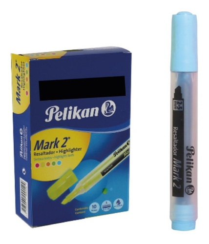 Resaltador Pelikan Mark2 Azul Caja *10 Unidades