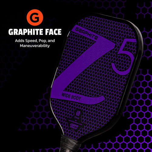 Pickleball Paddle Onix Graphite Z5 Em Fibra De Carbono Com A