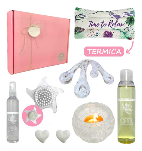 Caja Relax Zen Regalo Mujer Kit X8 Jazmín Aroma Set Spa N117