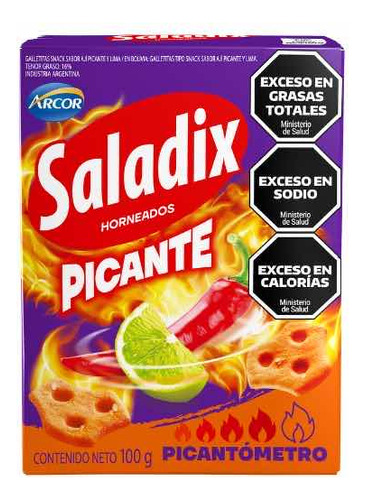 Nuevas! Galletitas Saladix Picante Fuego 100g Aji Lima Snack
