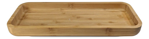 Bandeja Gamela Retangular Funda De Bambu 34cm Guloseimas