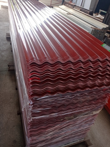 Lamina Techo Roja Polipropileno Techolit Equivalente Al Pvc