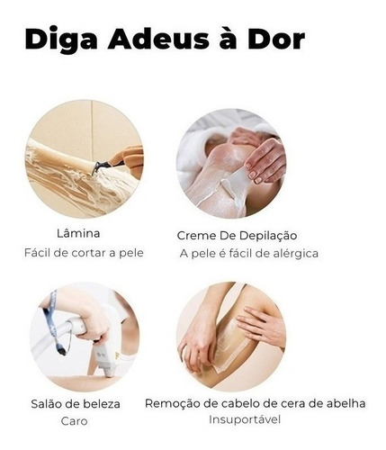 Ferramenta Portátil Sem Dor De Depilação Depiladora Física
