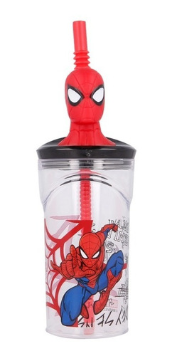 Vaso Spiderman Cabeza Con Sorbete Original Armonyshop