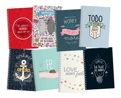 Imagen 1 de 2 de Cuaderno Cristiano · Universitario · Espiralado · Pack X 2