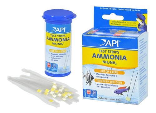 Test Api Strips 25 Tiras Amoniaco Nh3/nh4 Marino Y Dulce