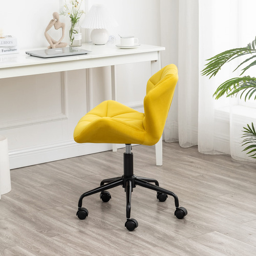 Silla De Oficina Giratoria Ajustable Diseño Capitoné Color