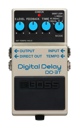 Imagen 1 de 5 de Pedal de efecto para instrumento de cuerda Boss Digital Delay DD-3T  blanco