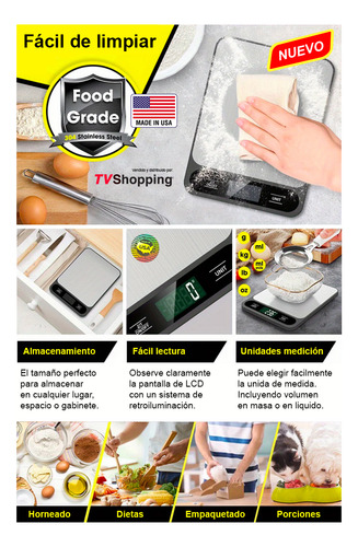 Báscula Digital De Cocina Rc-b1 Capacidad Máxima 10 Kg