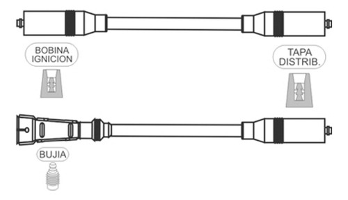 Cables De Bujias Para Volkswagen Senda 1.6 91/97