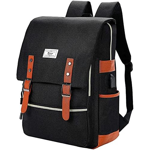 Vintage Laptop Backpack College School Bag Bookbags For...