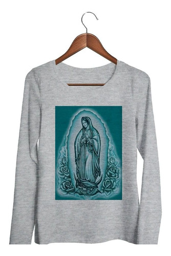 Remera De Mujer Virgen De Guadalupe Turquesa Religion Ml