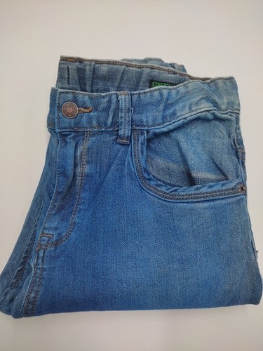 Jeans Benneton Kids Azul Deslavado 2xl 