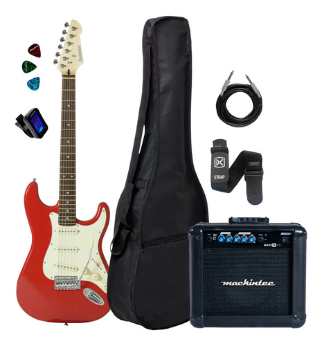 Guitarra Strinberg Rockwave Rw50 Rd Capa Cubo+ Acessórios