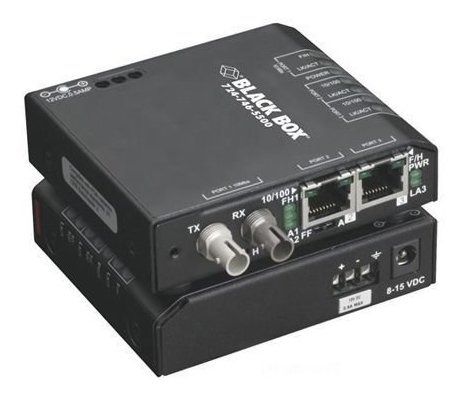 Black Box Conmutador Medio Endurecido 2 Rj-45 1 Sc 10