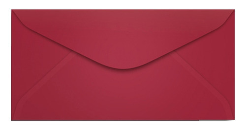 100 Envelopes Ofício Cor Amarelo 11,4x22,9 Cor Vinho