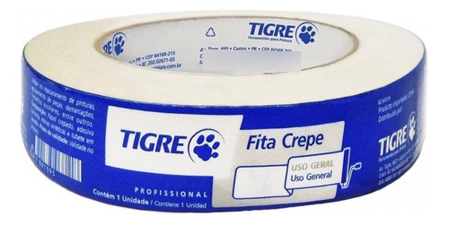 Fita Crepe Profissional 18x50 Uso Geral Tigre