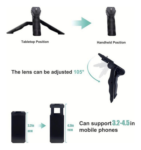 Kit Vlog Celular Vlog For iPhone Tripie Luz Y Microfono