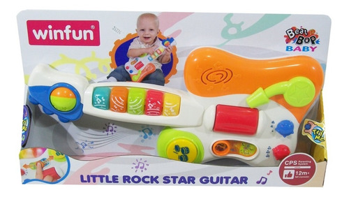 Guitarra Infantil Mini Rock Star Con Musica Y Luz Winfun