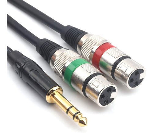 Cable De Microfono Trs 1/4  Macho A 2 Xlr 3-pin Hembra | 3m