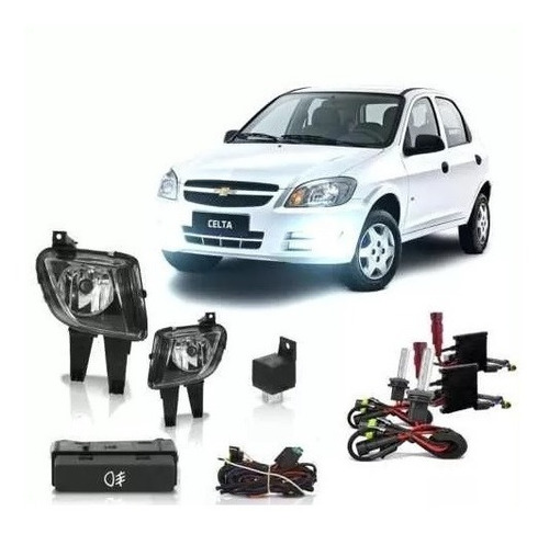 Kit Farol Milha Celta Prisma 2012 2013 2014 C Xenon Bt 8k