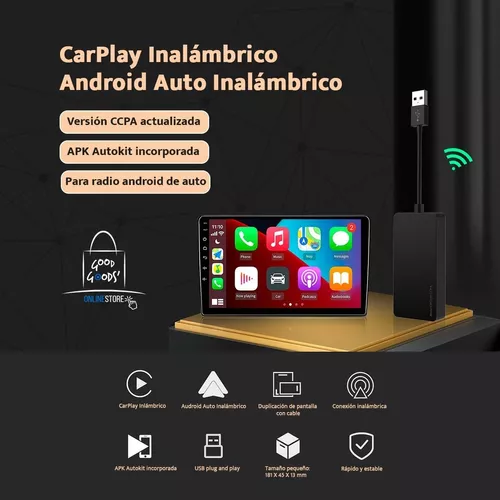 Dongle USB CarLinKit - Apple CarPlay inalámbrico y Android Auto