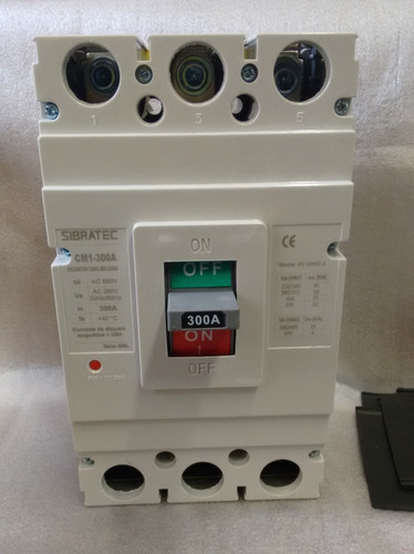 Disjuntor Caixa Moldada 350a 85ka Proteção Cm1-400l Sibratec
