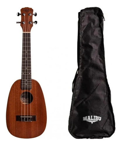 Ukulele Malibu Concert Abacaxi Natural Fosco 23-s C/capa Cor Marrom