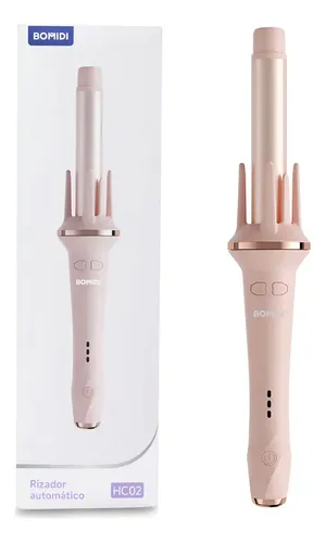 Rizador Automático De Cabello Rosado Bomidi Hc02, Cerámica, 2 Modos Ondulado, Temperatura Ajustable