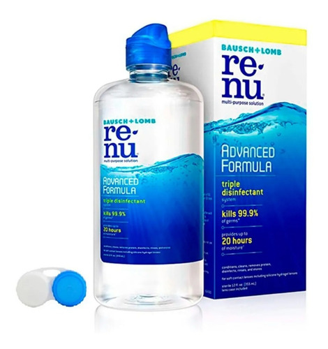 Imagen 1 de 4 de Renu Jumbo 355ml Liquido Lentes Contacto Solución + Estuche