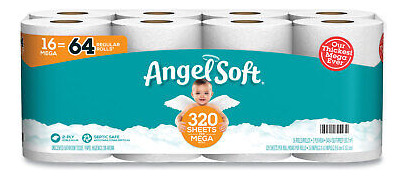 Mega Toilet Paper Septic Safe 2-ply White 320 Sheets/rol Vvc