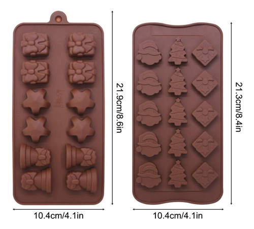 Moldes De Silicona Para Dulces De Chocolate, 4 Paquetes De M