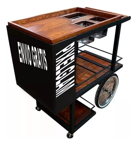 Carrito Bar Carrito De Mixologia Cantinas Bares Franquicias Excelente Para Bares Restaurantes  Incluye 3 Insertos