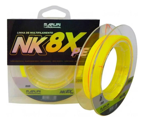 Linha Multifilamento Pesca Nk 8x 100% Pe 0,23mm 11kg C/ 200m