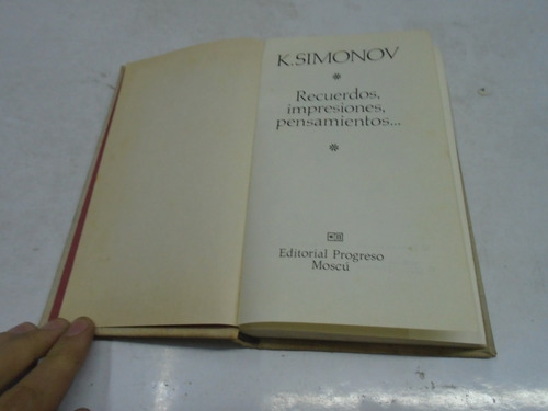 Recuerdos Impresiones Pensamientos Simonov