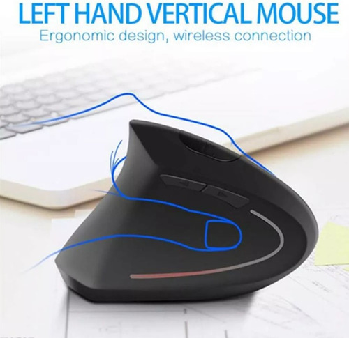 Mouse Inalambrico Vertical Ergo Para Zurdos 2.4g Televenta