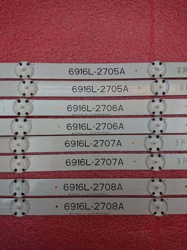 Imagen 4 de 7 de Kit 8 Tiras Led LG 49uh6100 Nuevos Originales