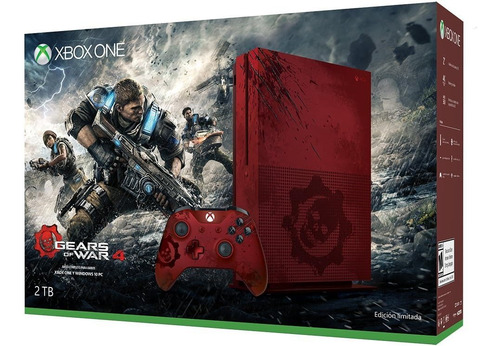 Microsoft Xbox One S 2tb Gears Of War 4 Limited Rojo (Reacondicionado)