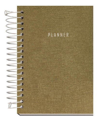 Agenda Planner Permanente Espiral Cd Peq. Scratch 160 Folhas Cor da capa Bronze Liso