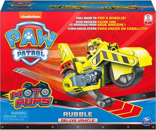 Paw Patrol Rubble Moto Pups - Vehiculo Deluxe