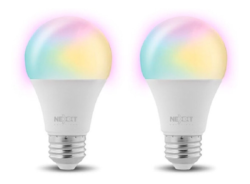 Pack X2 Lámparas Led Smart Nexxt Wi-fi Rgb 220v 9w