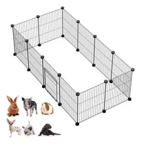 Comprar Langxun Corral De Juegos De Animales Pequeños, Corral Para Mascotas Con Puerta, Jaula De Conejo, Jaulas De Cobayas, Corral De Juegos Para Cachorros, Corral De Juegos Para Gatitos, Valla De Alambre De