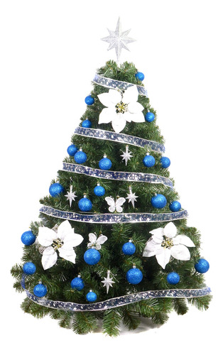 Arbol Navidad Premium 1,30 Mts + Kit 36 Cybermonday Sheshu