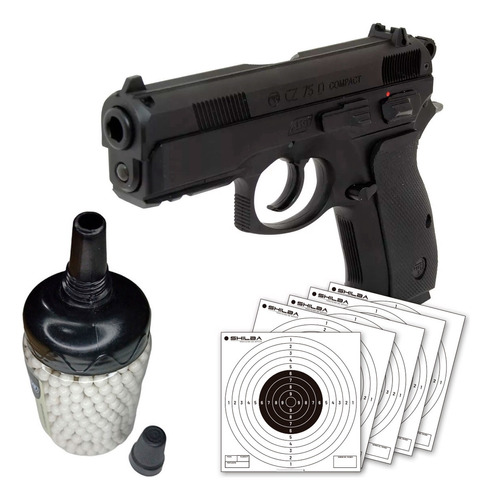 Pistola Asg Cz 75d Spring Aire 6mm Resorte + Balines