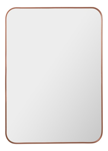 Espejo Baño 50x70 Cm Reflejar Cobre Living Rectangular Color Del Marco Bronce