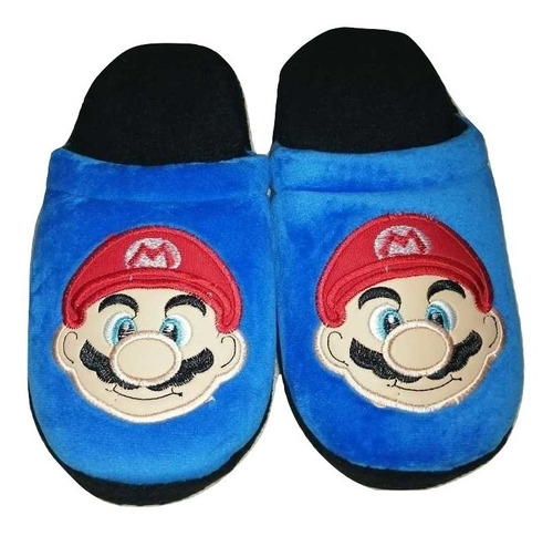 Pantuflas Bordadas De Mario Bros