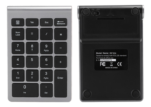 Teclado Numérico Rf304, 22 Teclas, Mini Teclado Inalámbrico
