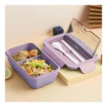 Comprar Pack3 Lonchera Tapa Transparente Morado Y+regalo Agendita